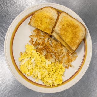 Eggs, Hash Browns & Toast